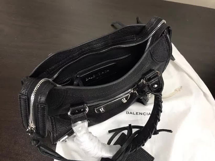 BALENCIAG巴黎世家 原單品質 經典機車 原版山羊皮銀邊 包邊五金款 手提肩背斜挎包  BL1415